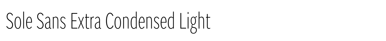 Sole Sans Extra Condensed Light image